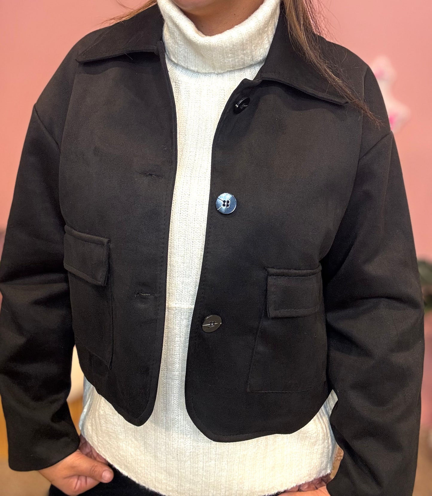 Veste courte suedine