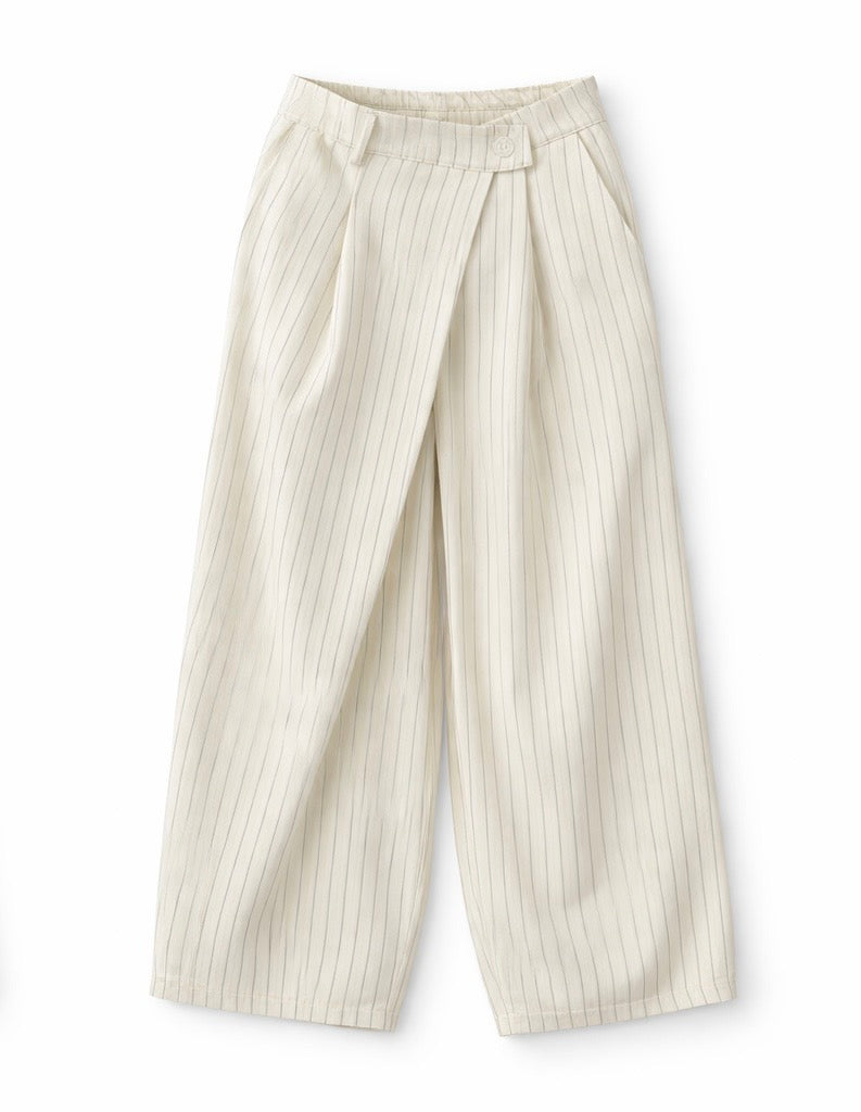 Pantalon asymétrique rayé