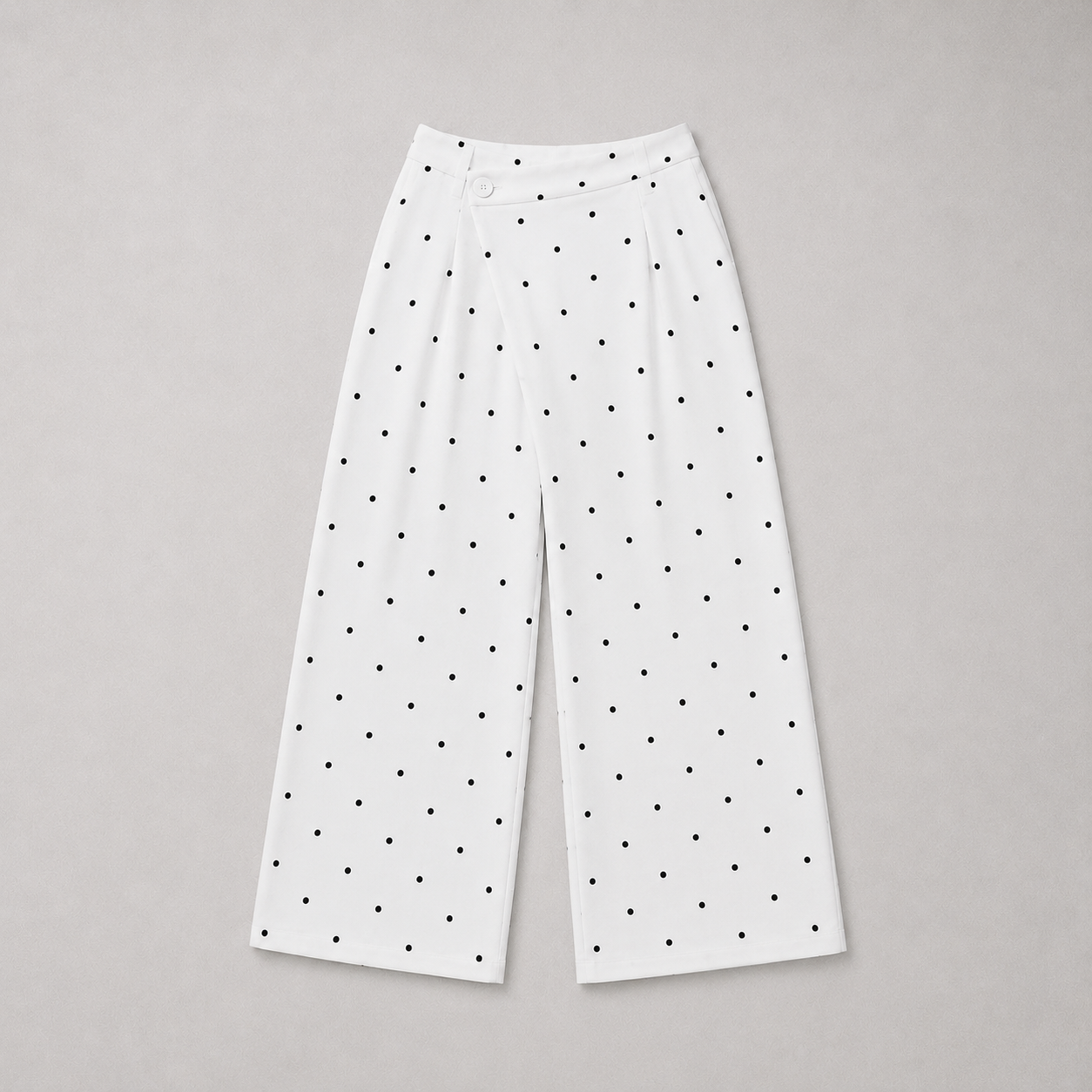 Pantalon asymétrique à pois