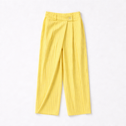 Pantalon asymétrique rayé