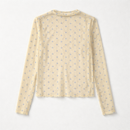 Haut transparent à pois