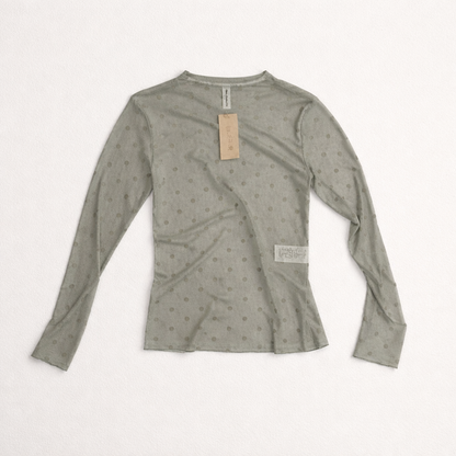 Haut transparent à pois