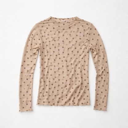 Haut transparent à pois