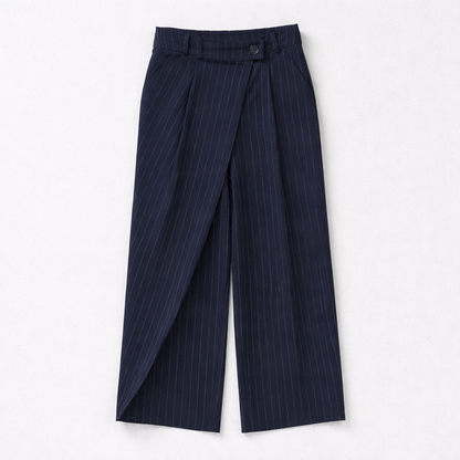 Pantalon asymétrique rayé