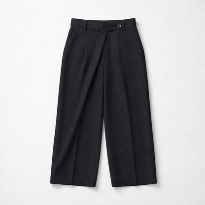 Pantalon asymétrique rayé