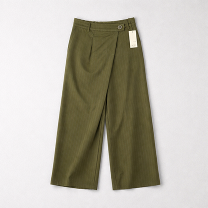 Pantalon asymétrique rayé