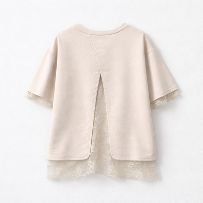 T-shirt dos nu dentelle