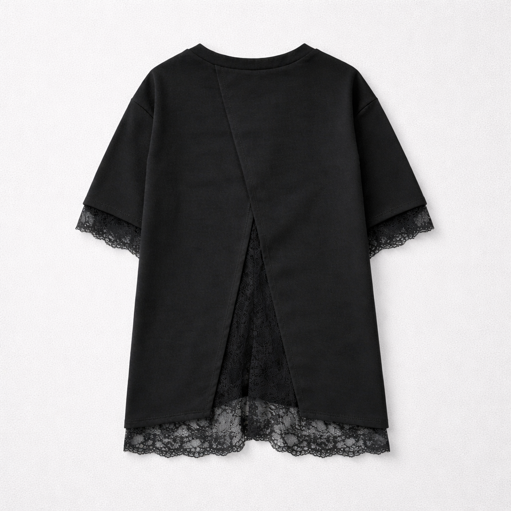 T-shirt dos nu dentelle