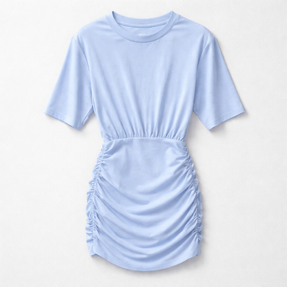 Robe t-shirt plissée