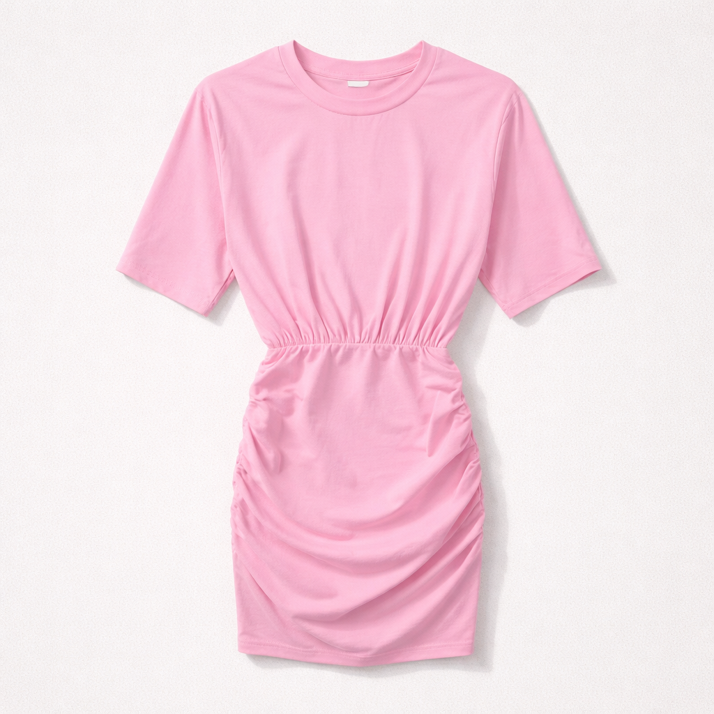 Robe t-shirt plissée