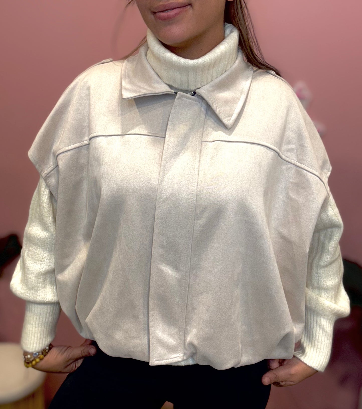 Veste sans manche suedine