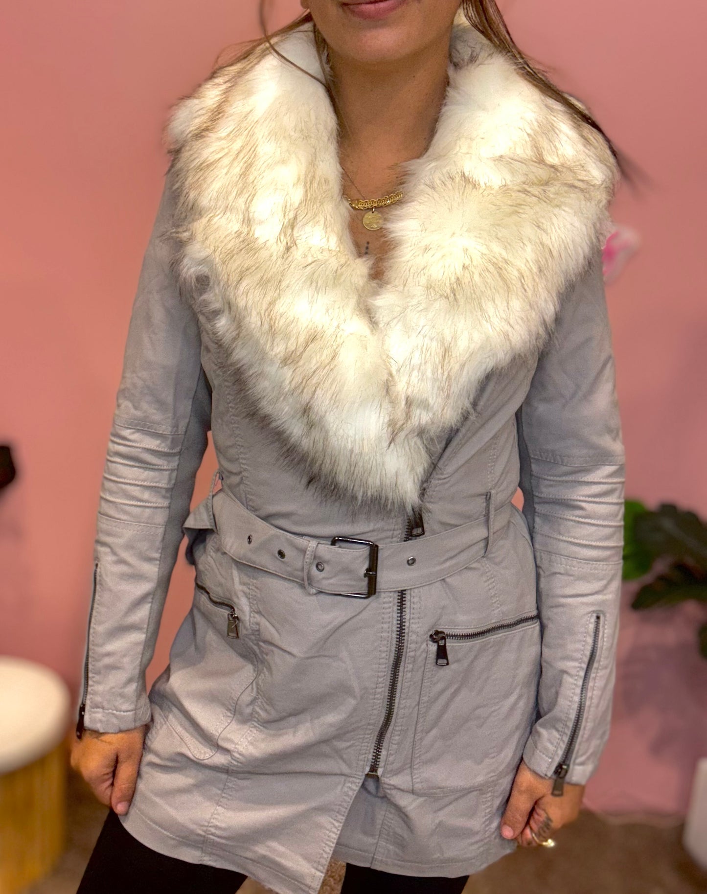 Veste simili fourrure